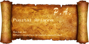 Pusztai Arianna névjegykártya